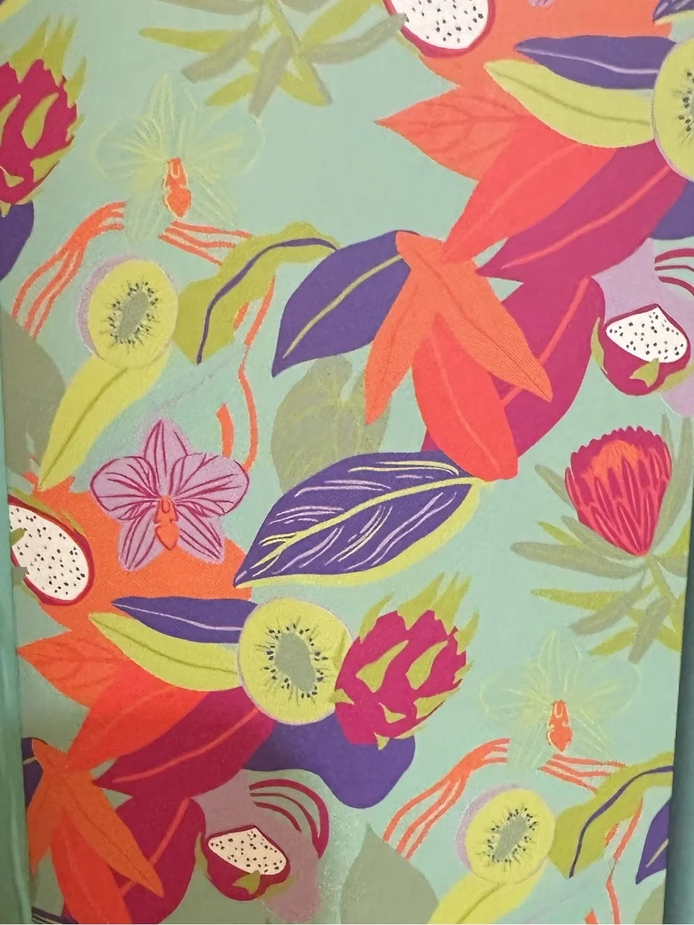 FLORAL TURQUOISE DESTINATION 50”x60” PLUSH VACAY THROW SUMMER HAWAIIAN LUAU VIBE